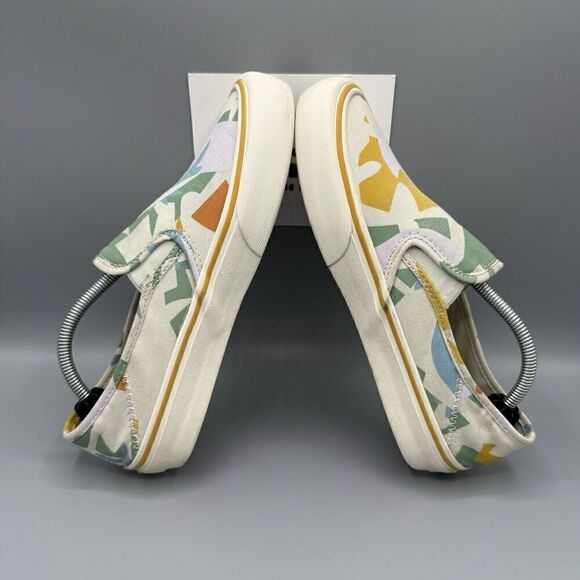 VANS SLIP-ON PRO Leila Hurst Slipper Women's 8 White Canvas Tropical Flower - Picture 5 of 8